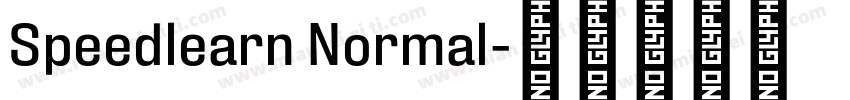 Speedlearn Normal字体转换